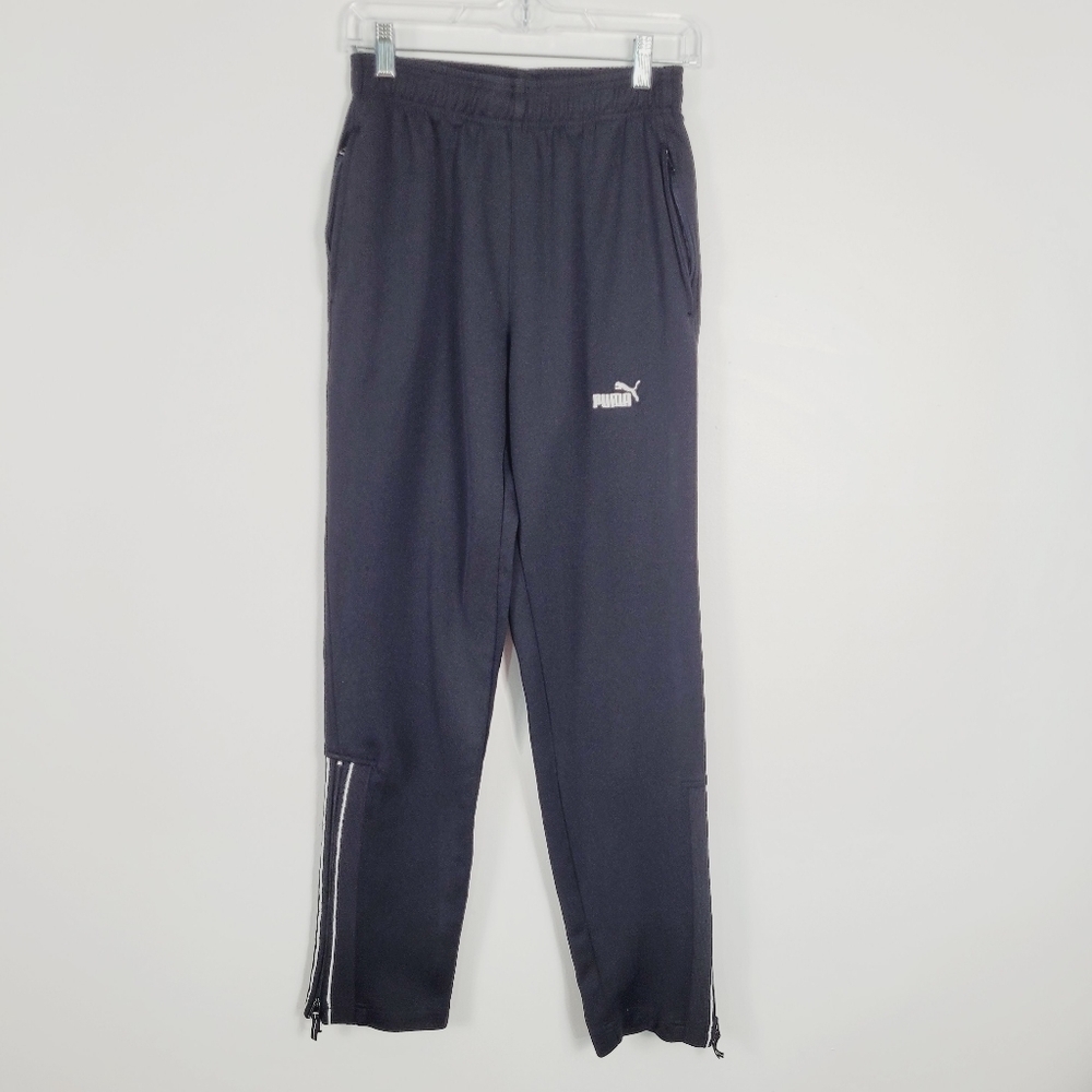 Puma Black Ankle.Zip Pull On Track Pants